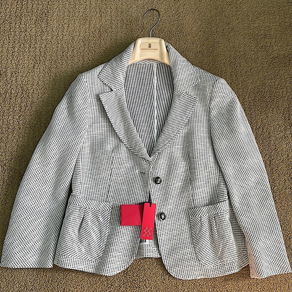 Carolina Herrera black and white blazer